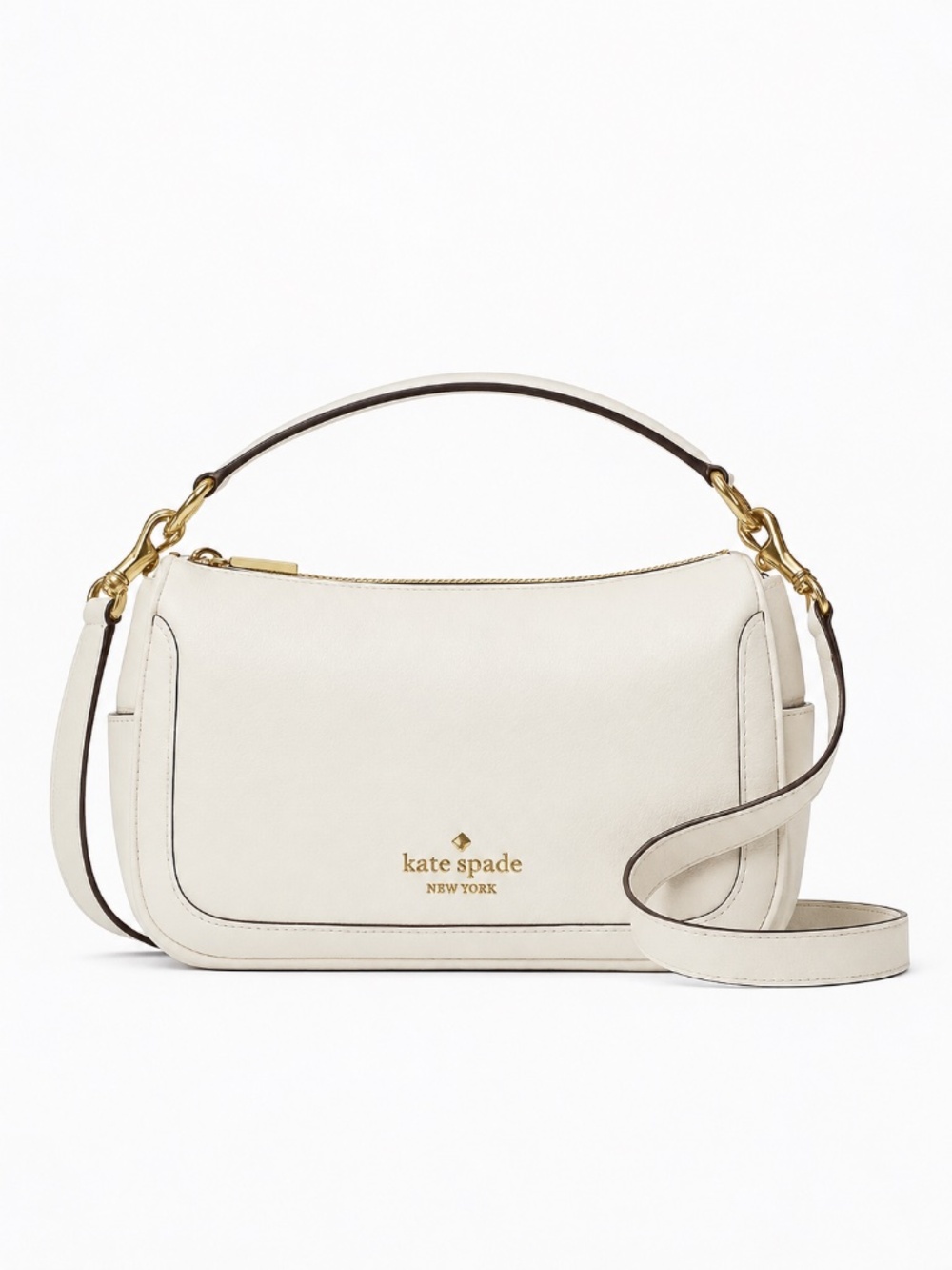 Kate Spade Smoosh Satchel Crossbody Parchment Leather K6047 Hobo Bag NWT